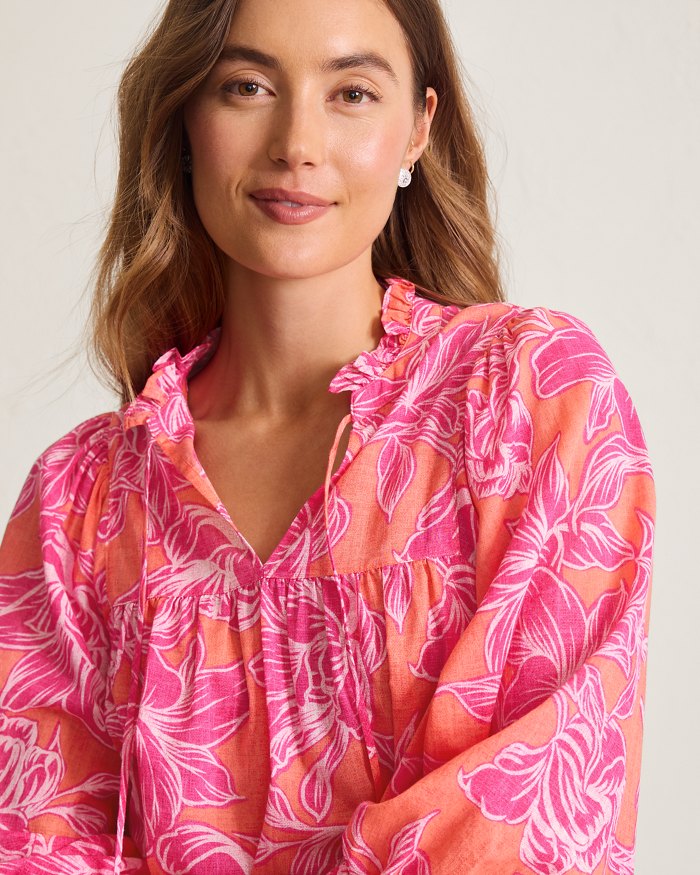 Paradiso Petals 3/4-Sleeve Top