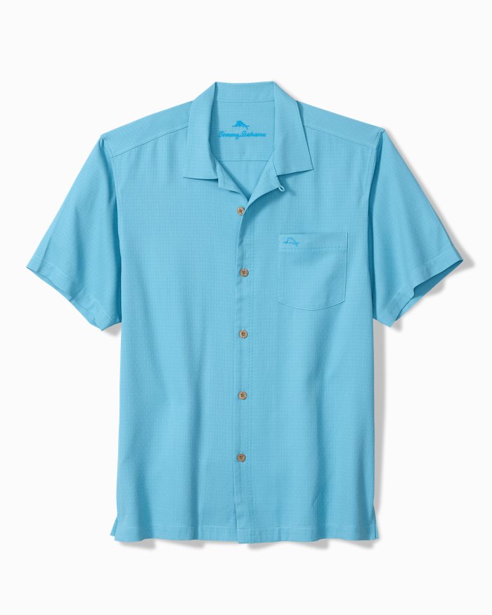 Coastal Breeze Check IslandZone  Camp Shirt