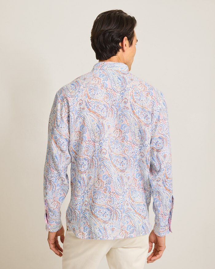 Playa Blanca Paisley Linen Shirt