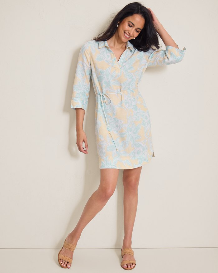 Two Palms Paradiso Petals Linen Dress