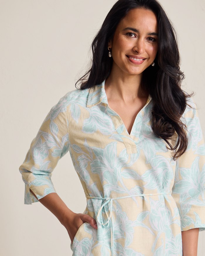 Two Palms Paradiso Petals Linen Dress
